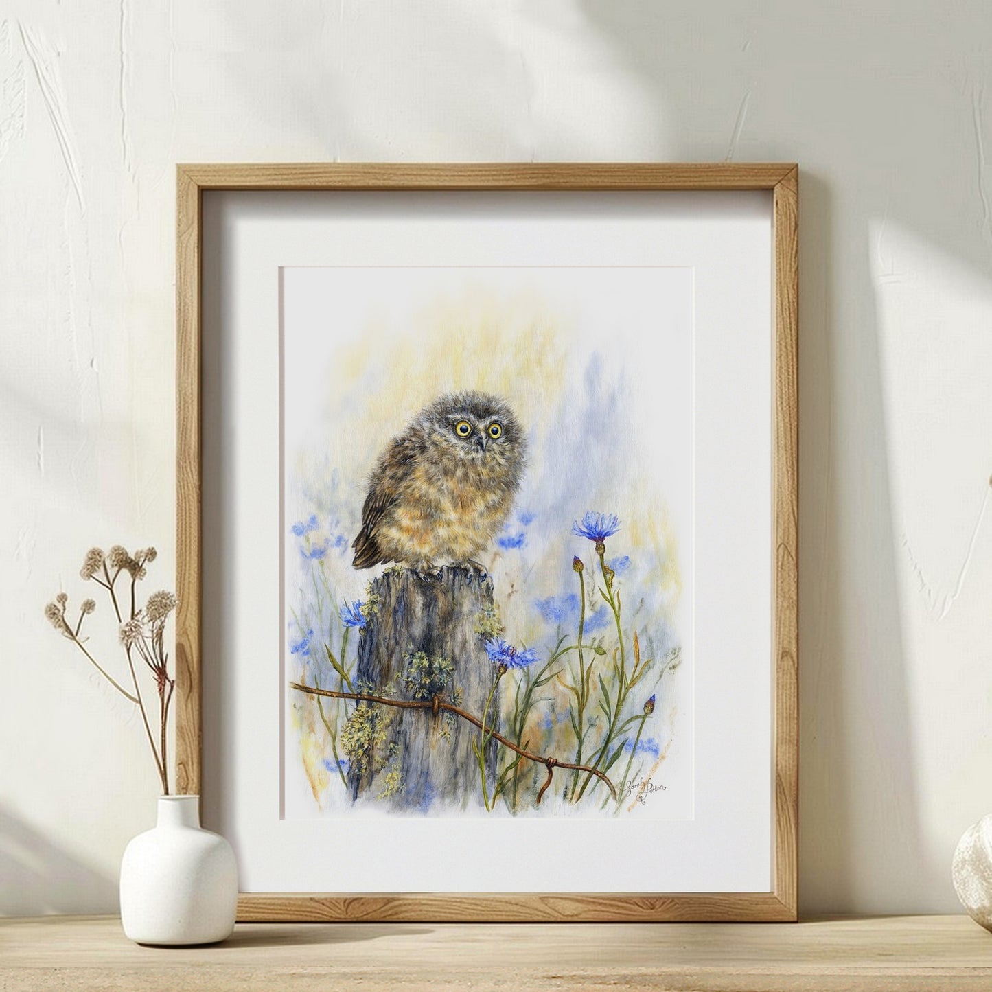 Framed Print of Owl - Ruru Nursery Decor
