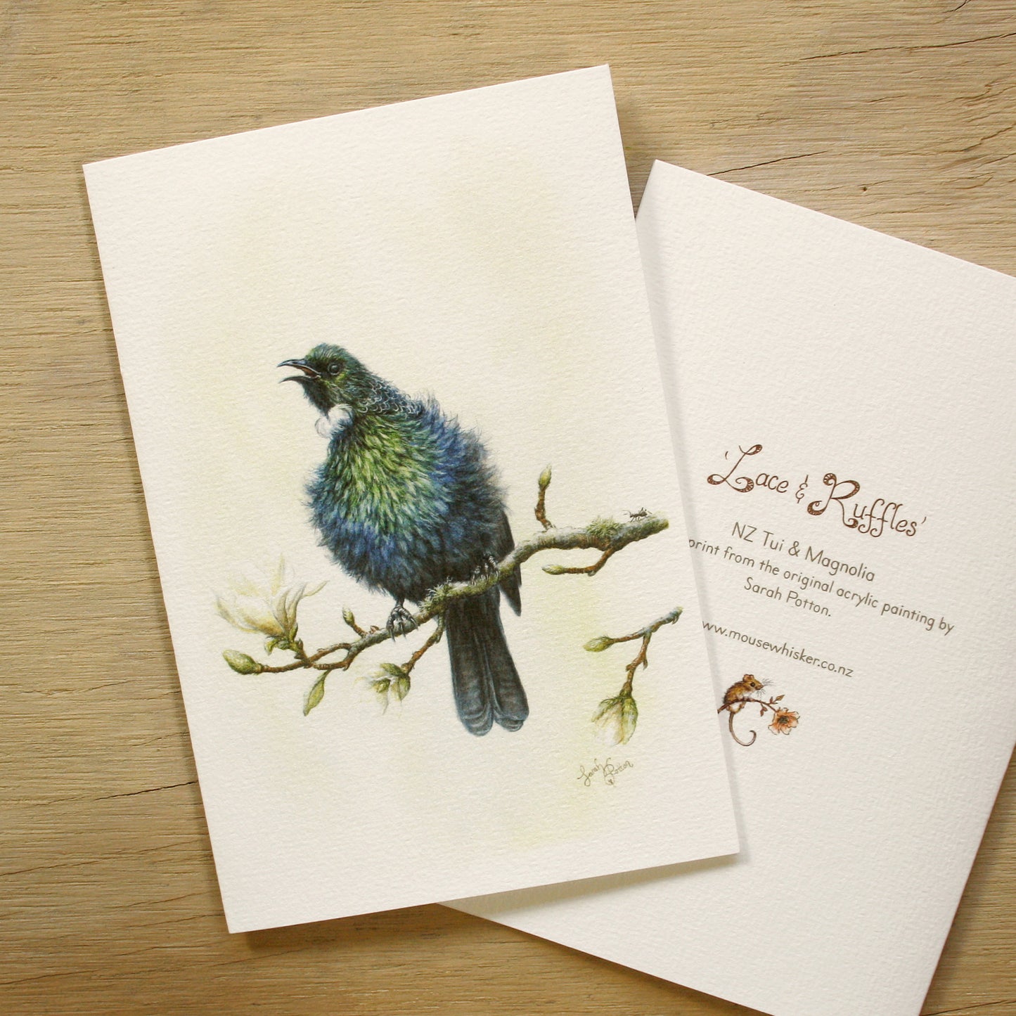 Card / Mini Print - NZ Tui & Magnolia
