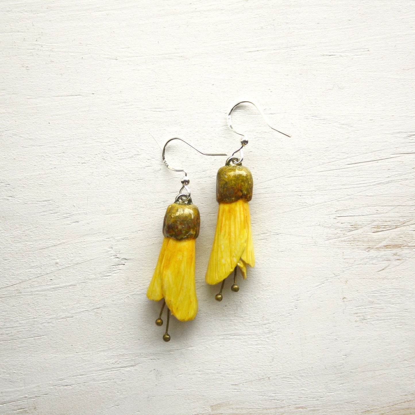 Yellow Kowhai Dangle Earrings