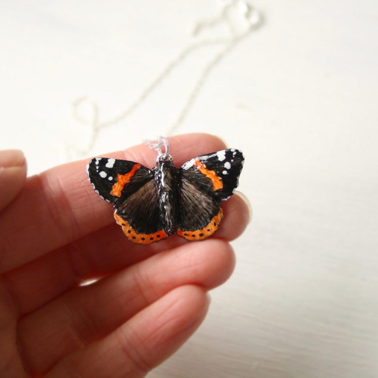 Butterfly Necklace - Red Admiral