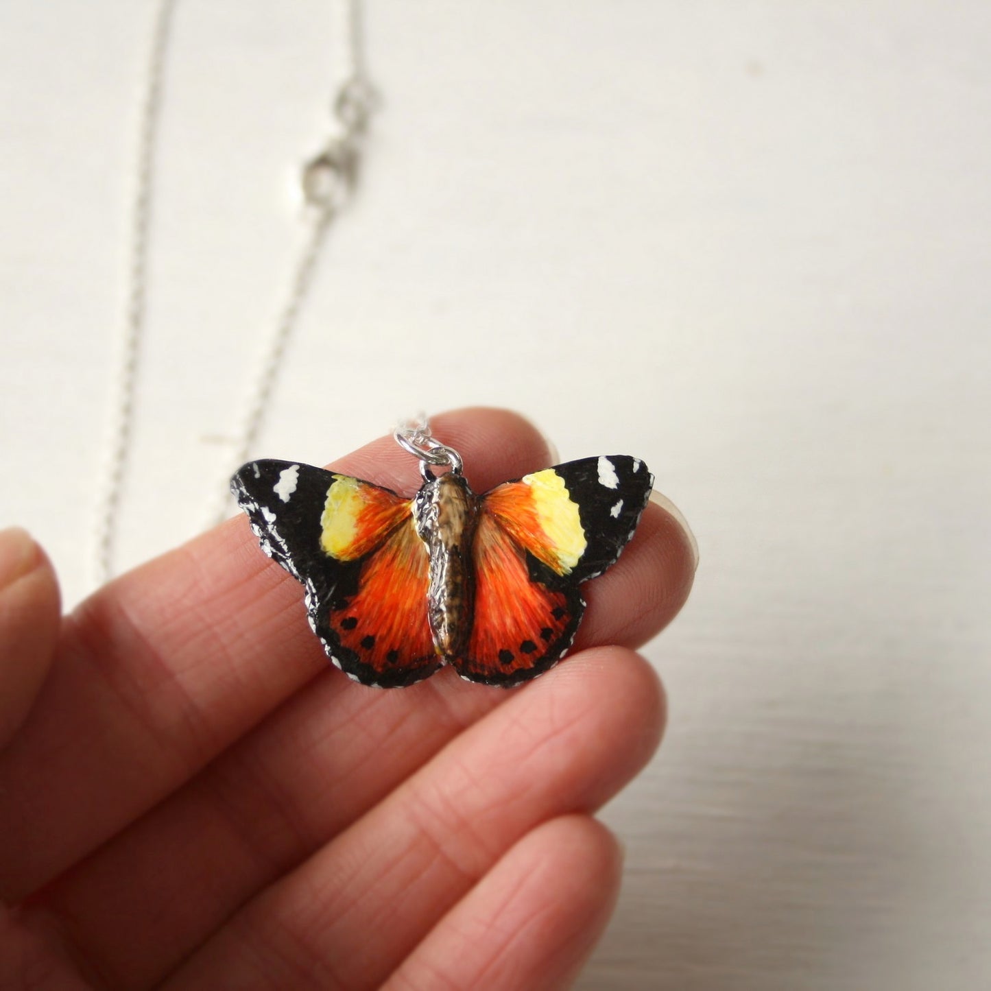 Butterfly Necklace - Yellow Admiral