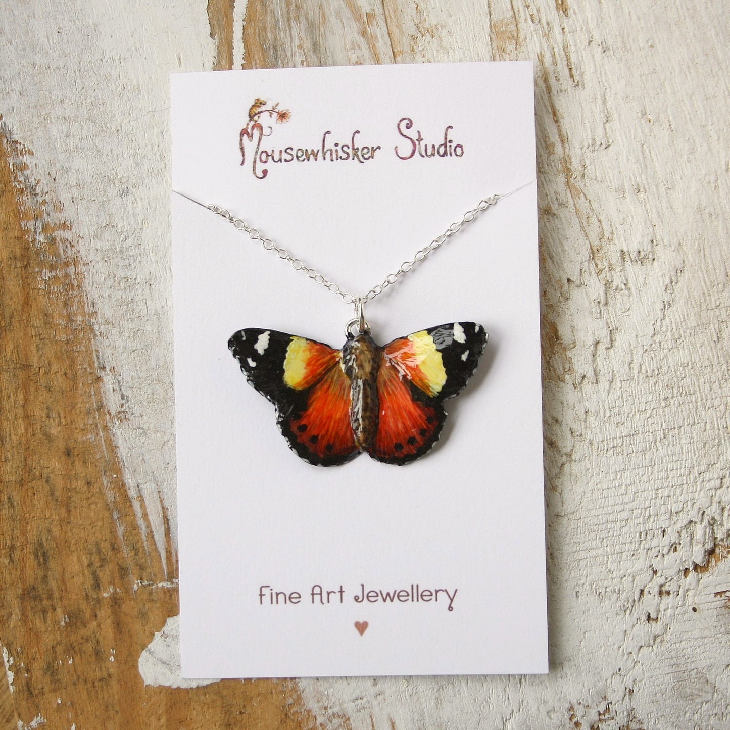 Butterfly Necklace - Yellow Admiral
