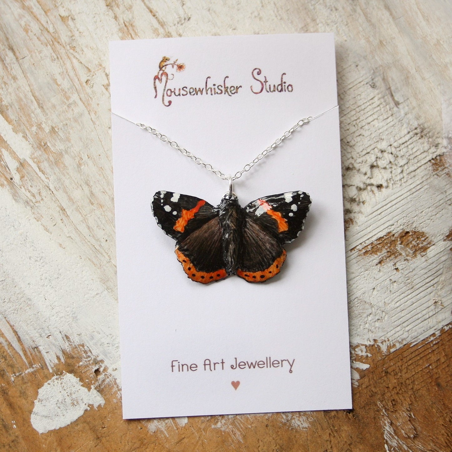 Butterfly Necklace - Red Admiral