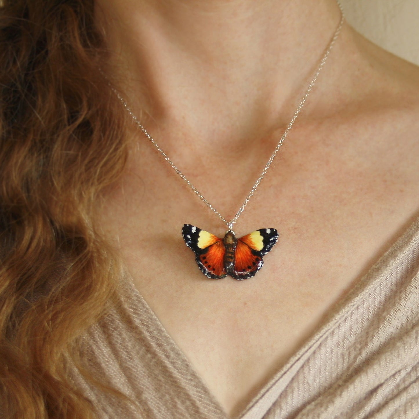 Butterfly Necklace - Yellow Admiral