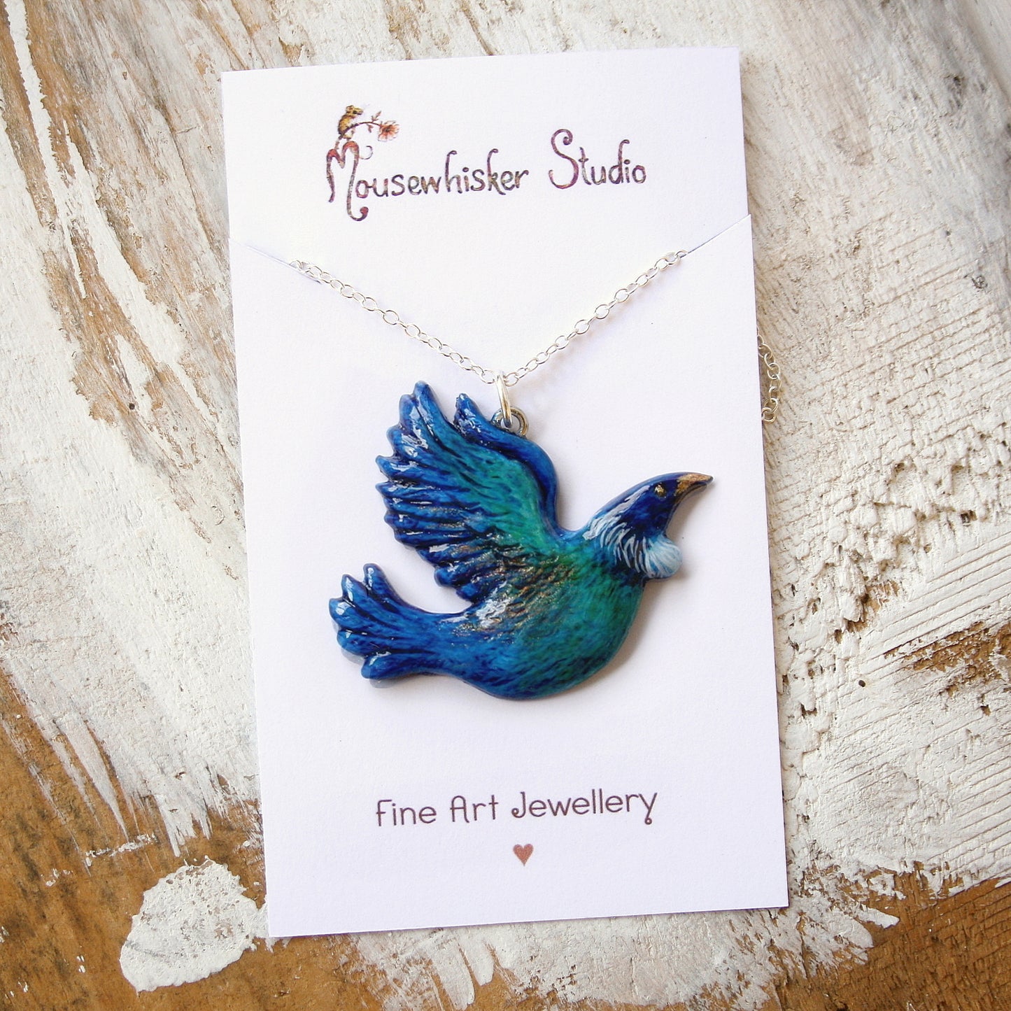 Tui Bird Necklace - Fine Art Jewellery Gift