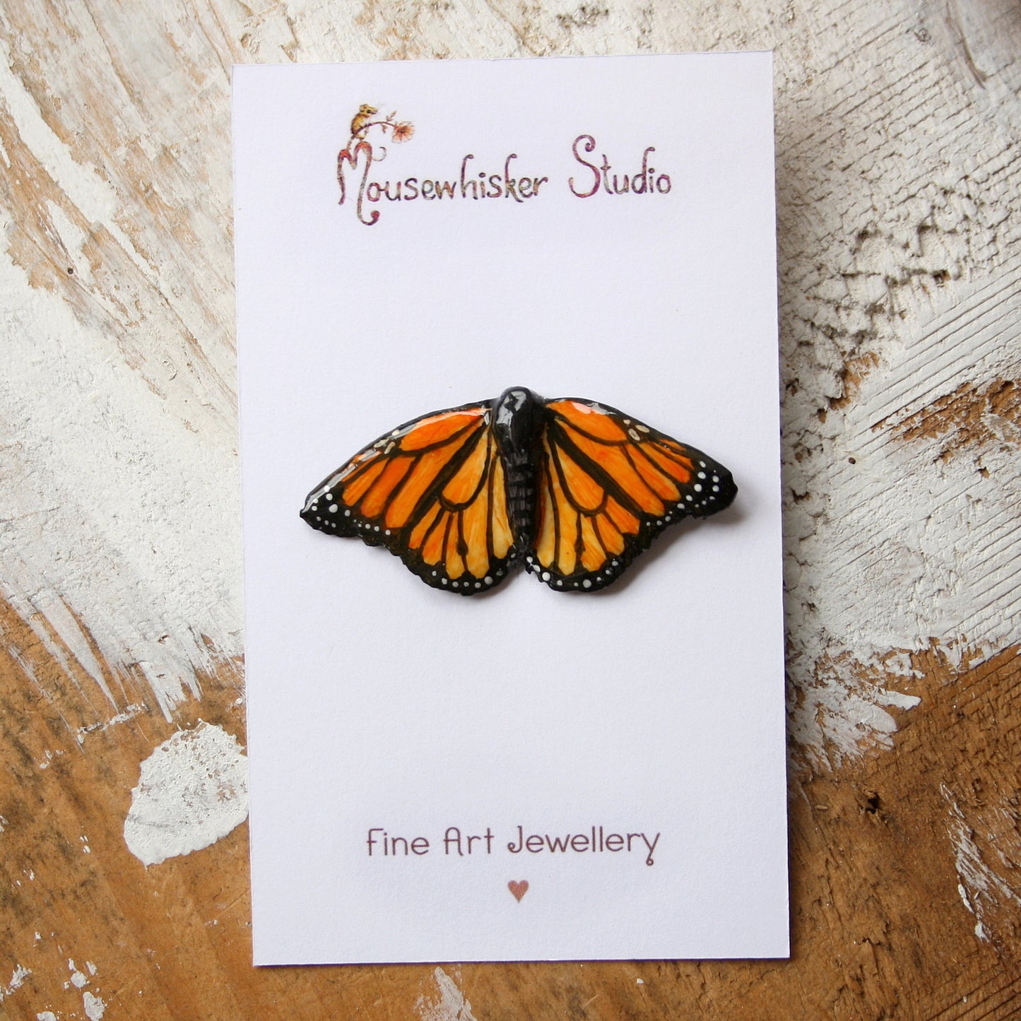 Butterfly Brooch Pin - Monarch Art Jewelry