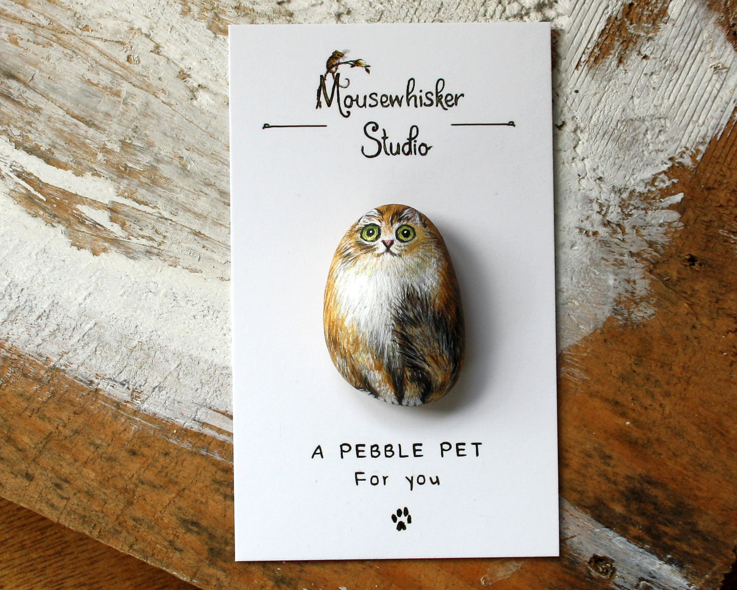 Custom Cat Pebble Brooch or Necklace