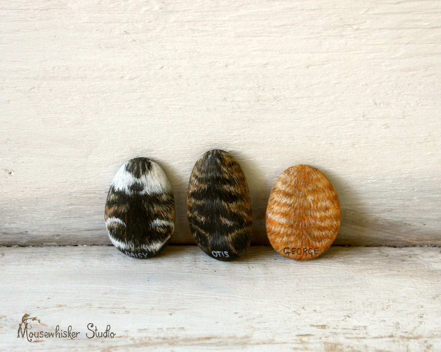 Custom Cat Pebble Brooch or Necklace