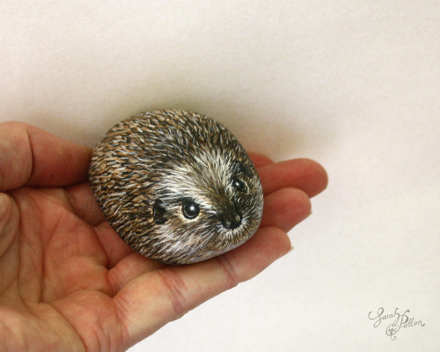 Painted Stone - Hedgehog