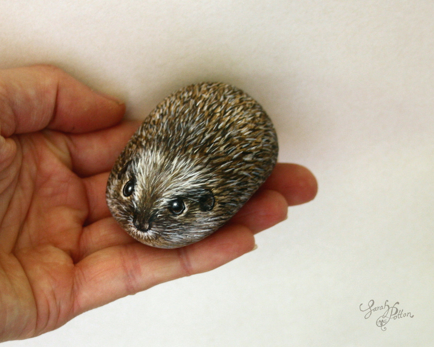 Painted Stone - Hedgehog