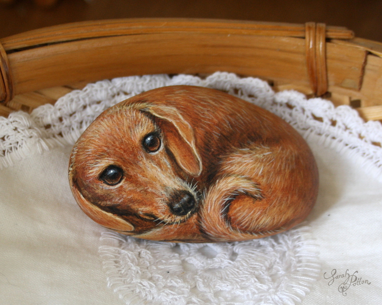 Dachshund Painted Rock
