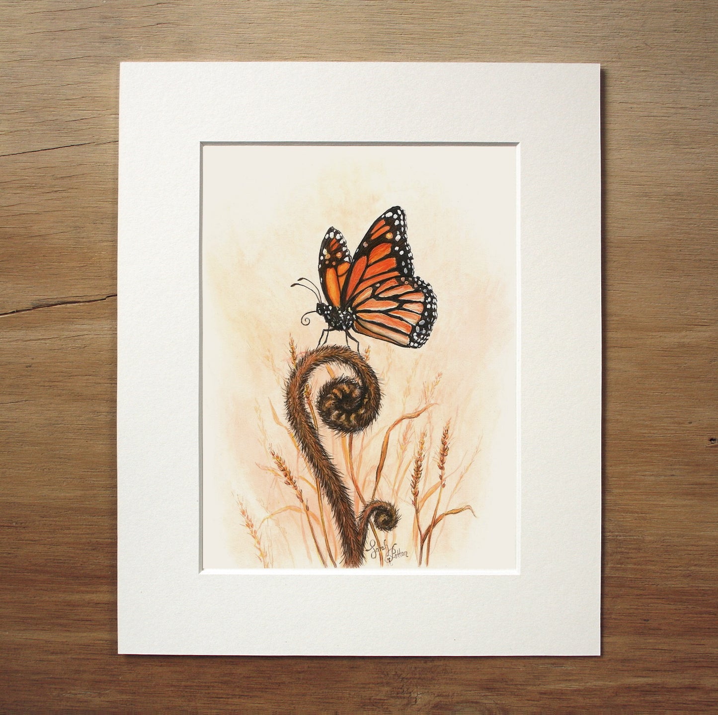 Original Painting of NZ Fern & Butterfly