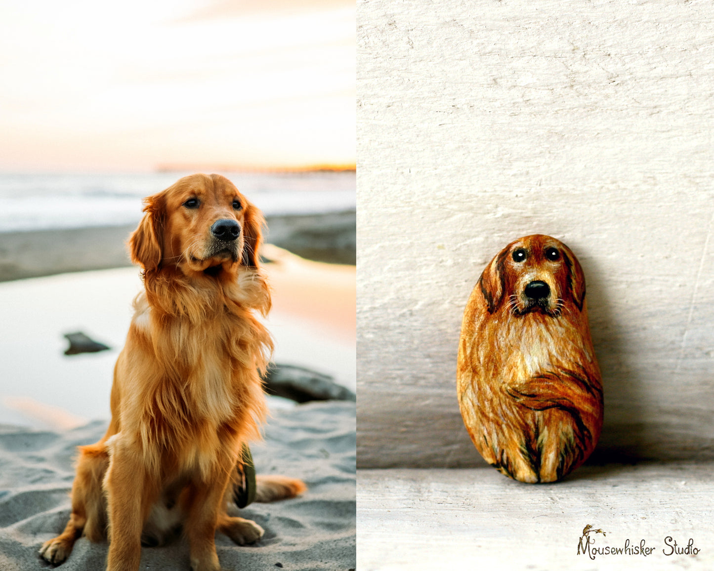 Custom Dog Pebble Brooch or Necklace