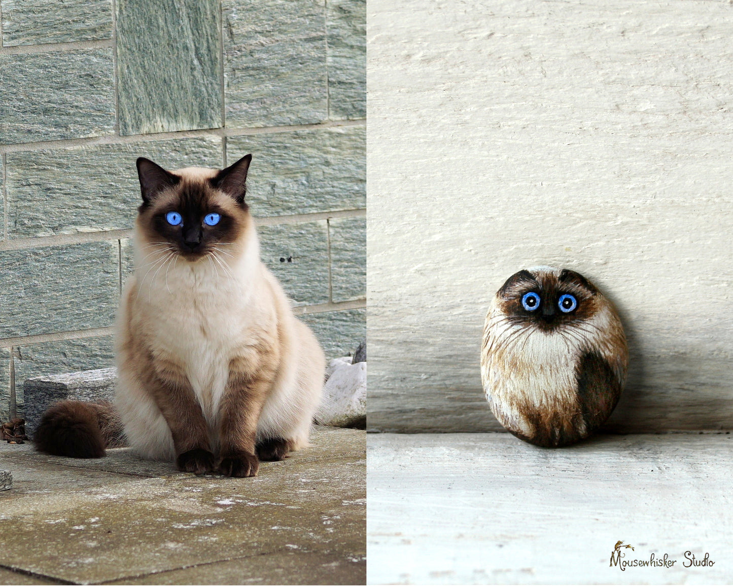 Custom Cat Pebble Brooch or Necklace