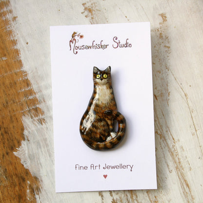 Cat Brooch - Pet Memoral Jewellery - Gift for Cat Lovers