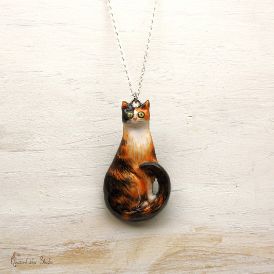Tortoiseshell Cat Necklace