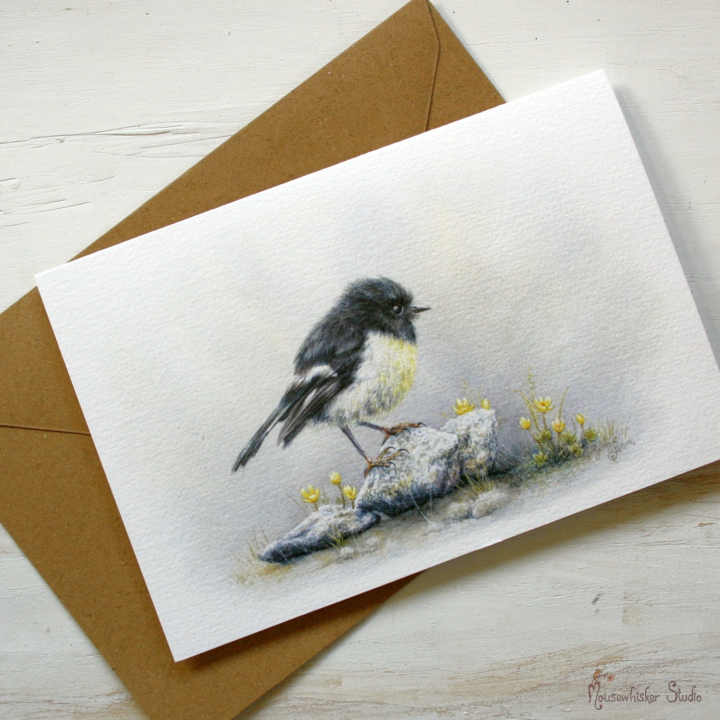 Card / Mini Print - NZ Tomtit