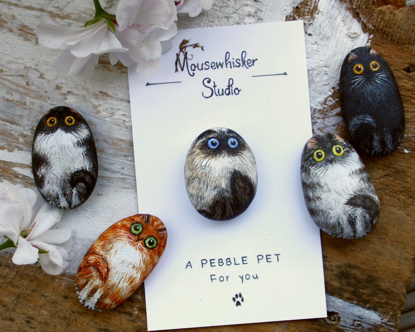Cat Pebble Pin / Necklace