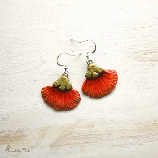Pohutukawa Earrings - NZ Jewellery
