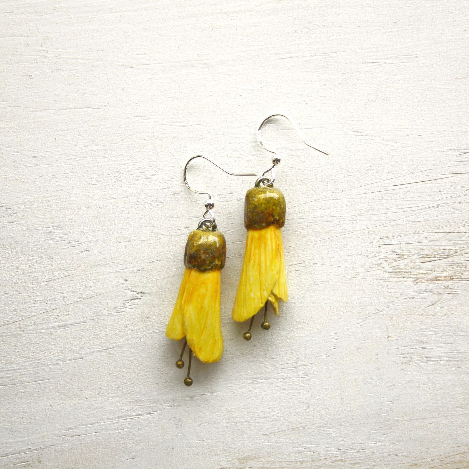 Yellow Kowhai Dangle Earrings