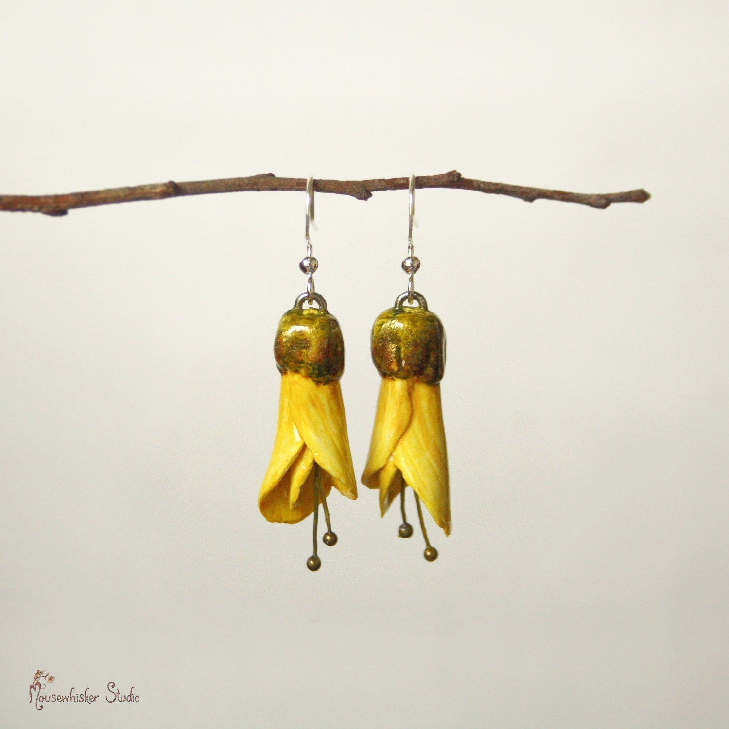 Kowhai Dangle Earrings - NZ Jewellery