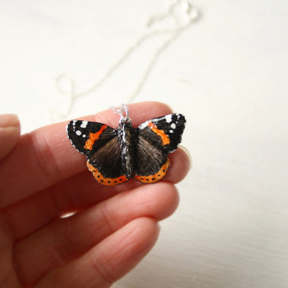 Butterfly Necklace - Red Admiral