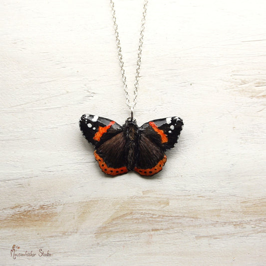Butterfly Necklace - Red Admiral