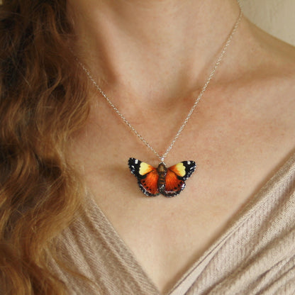 Butterfly Necklace - Yellow Admiral