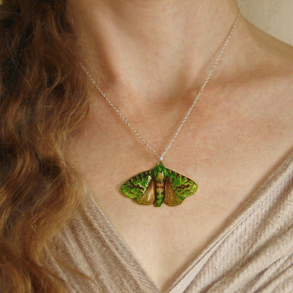 NZ Puriri Moth Necklace