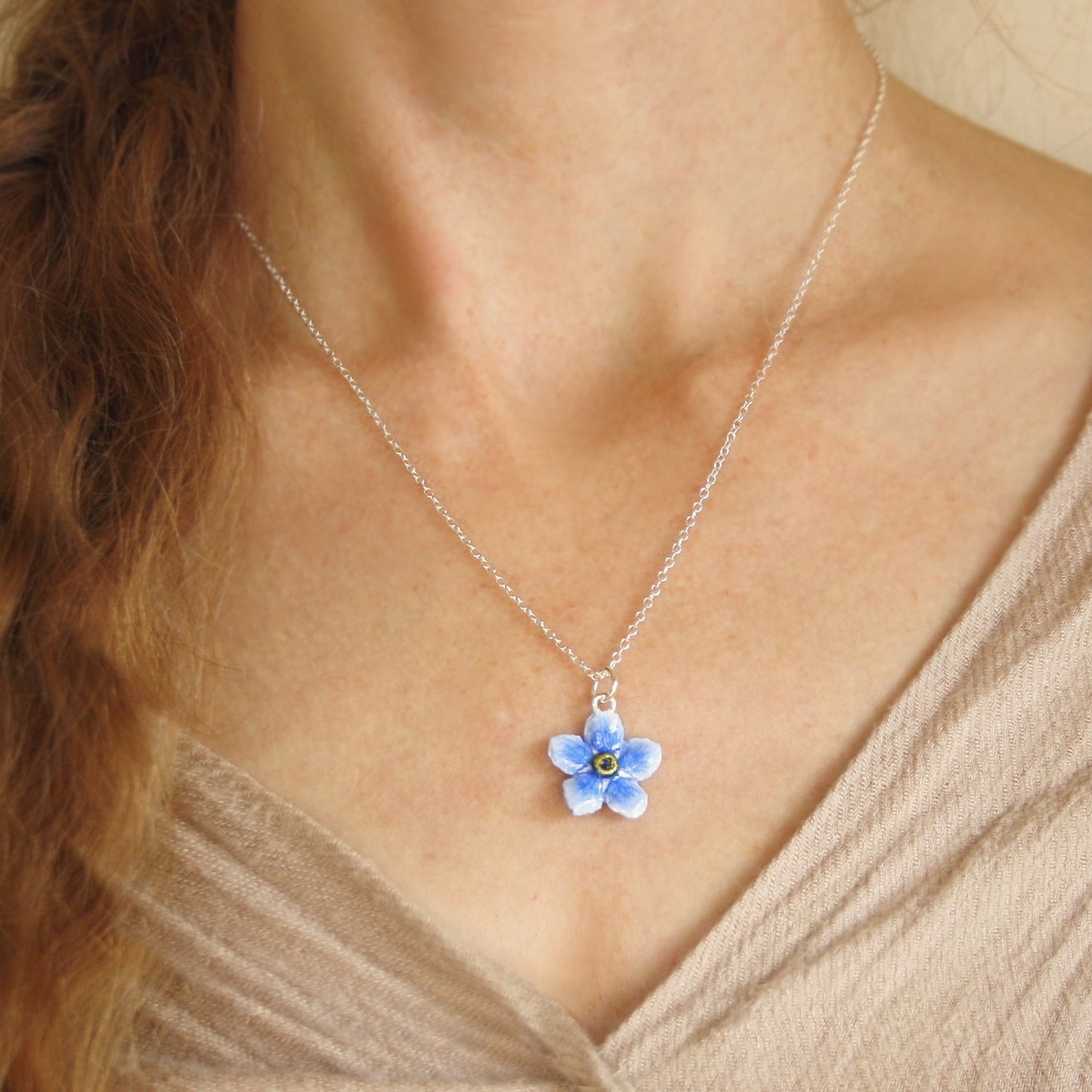 Forget-Me-Not Flower Necklace