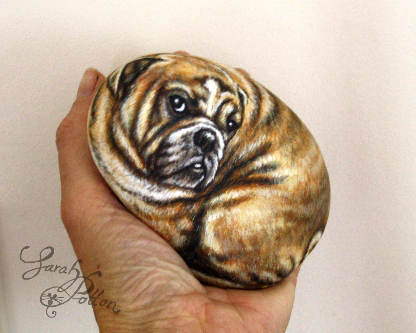Dog Painted Rock - Home Decor Ideas