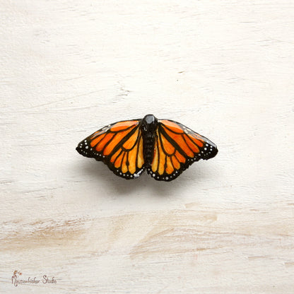 Monarch Butterfly Brooch - NZ Made Jewellery