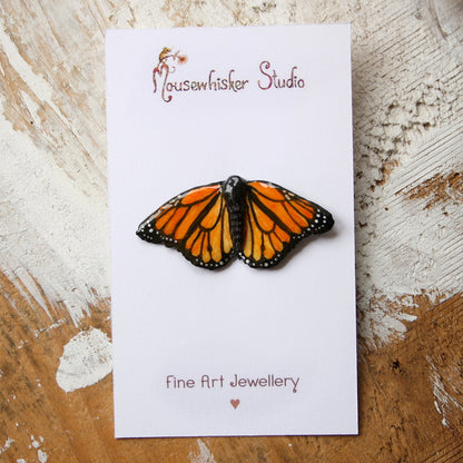 Butterfly Brooch Pin - Monarch Art Jewelry