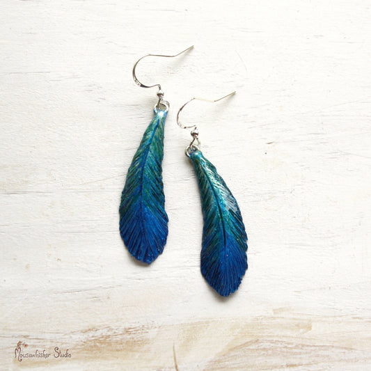 Tui Feather Earrings