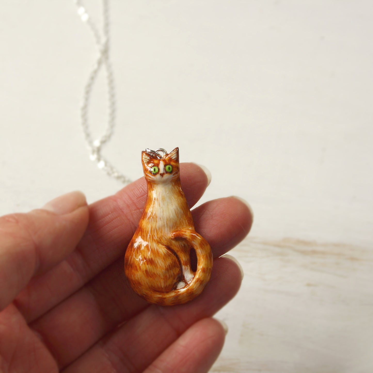Cat Necklace - Ginger Tabby