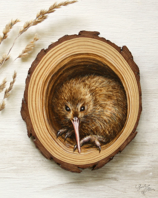 Kiwi Painting on Wood - Original NZ Wall Art
