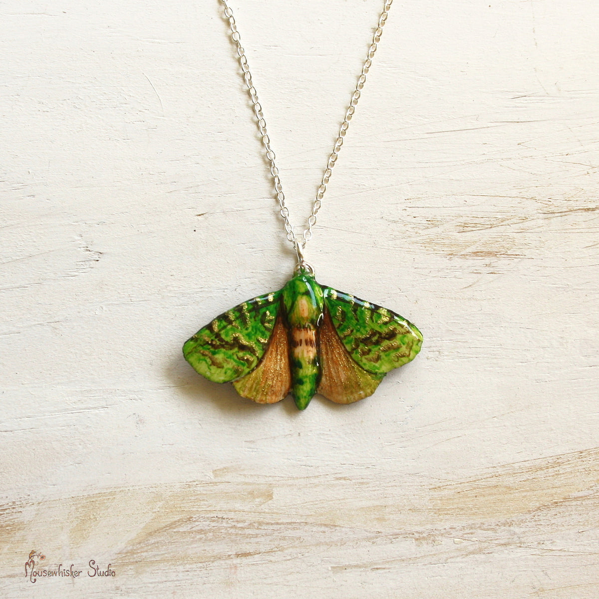 NZ Puriri Moth Necklace