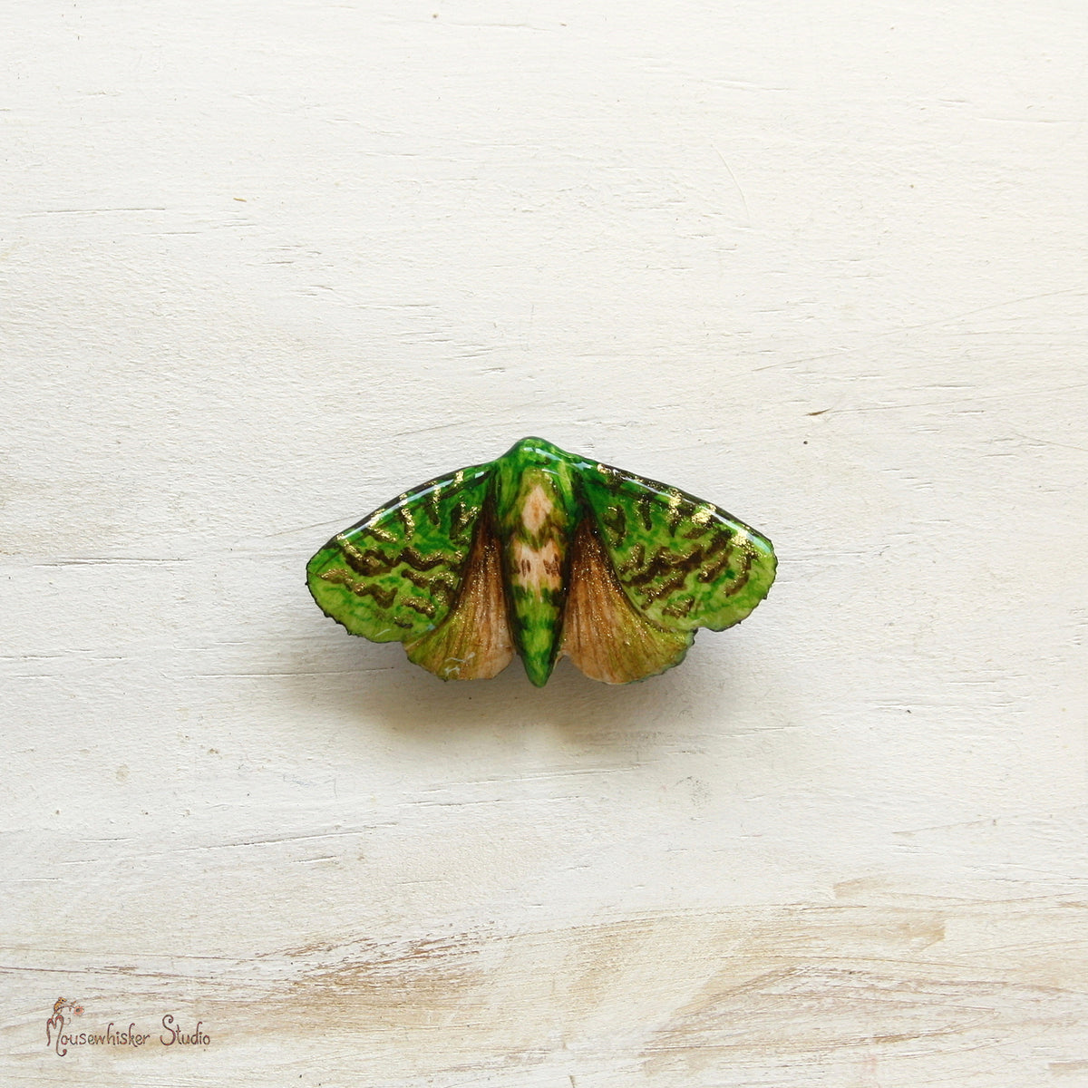 Puriri Moth Brooch