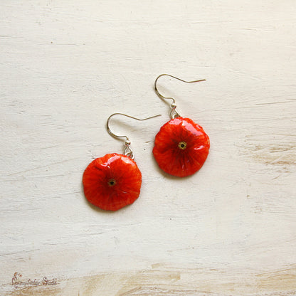 Red Poppy Earrings
