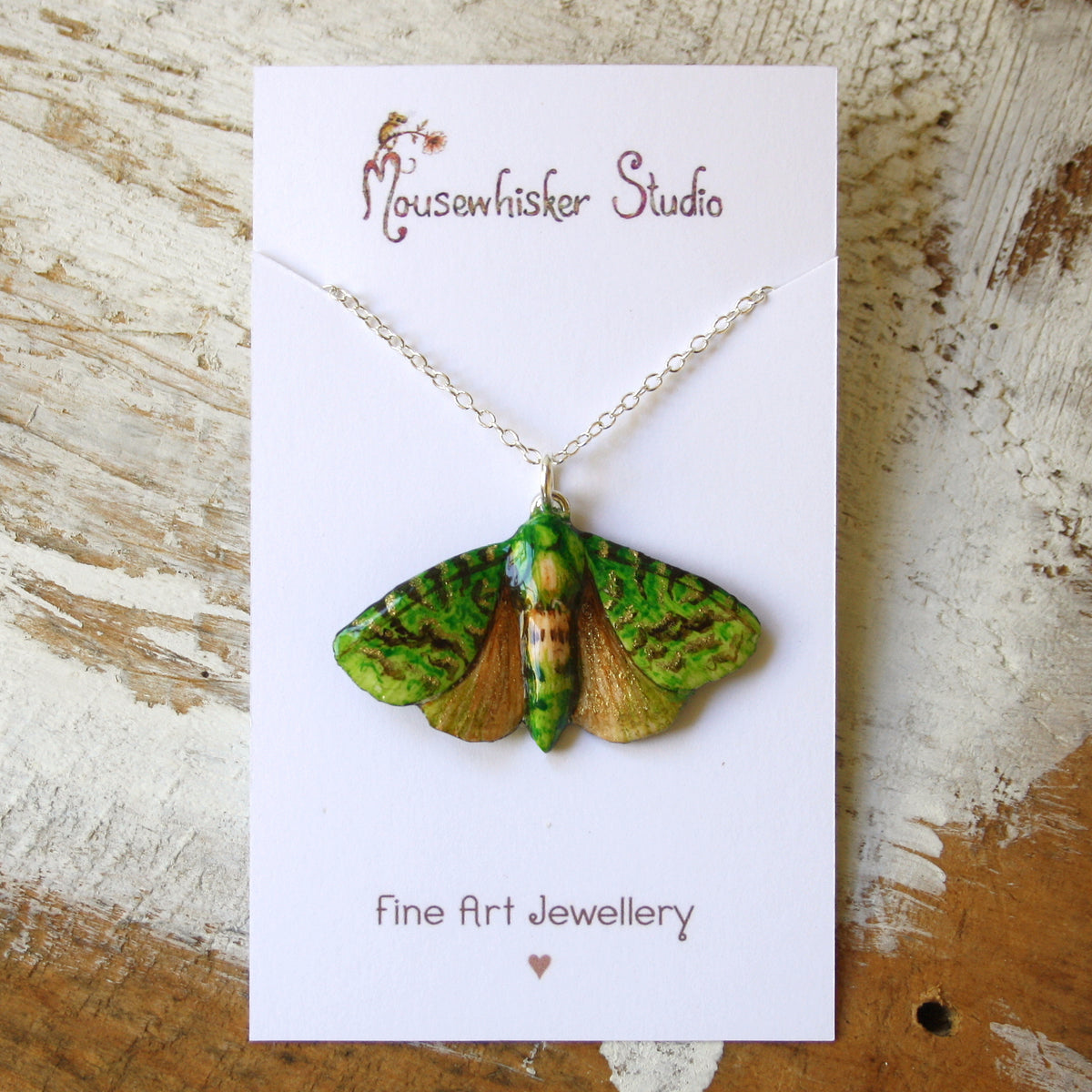 NZ Puriri Moth Necklace