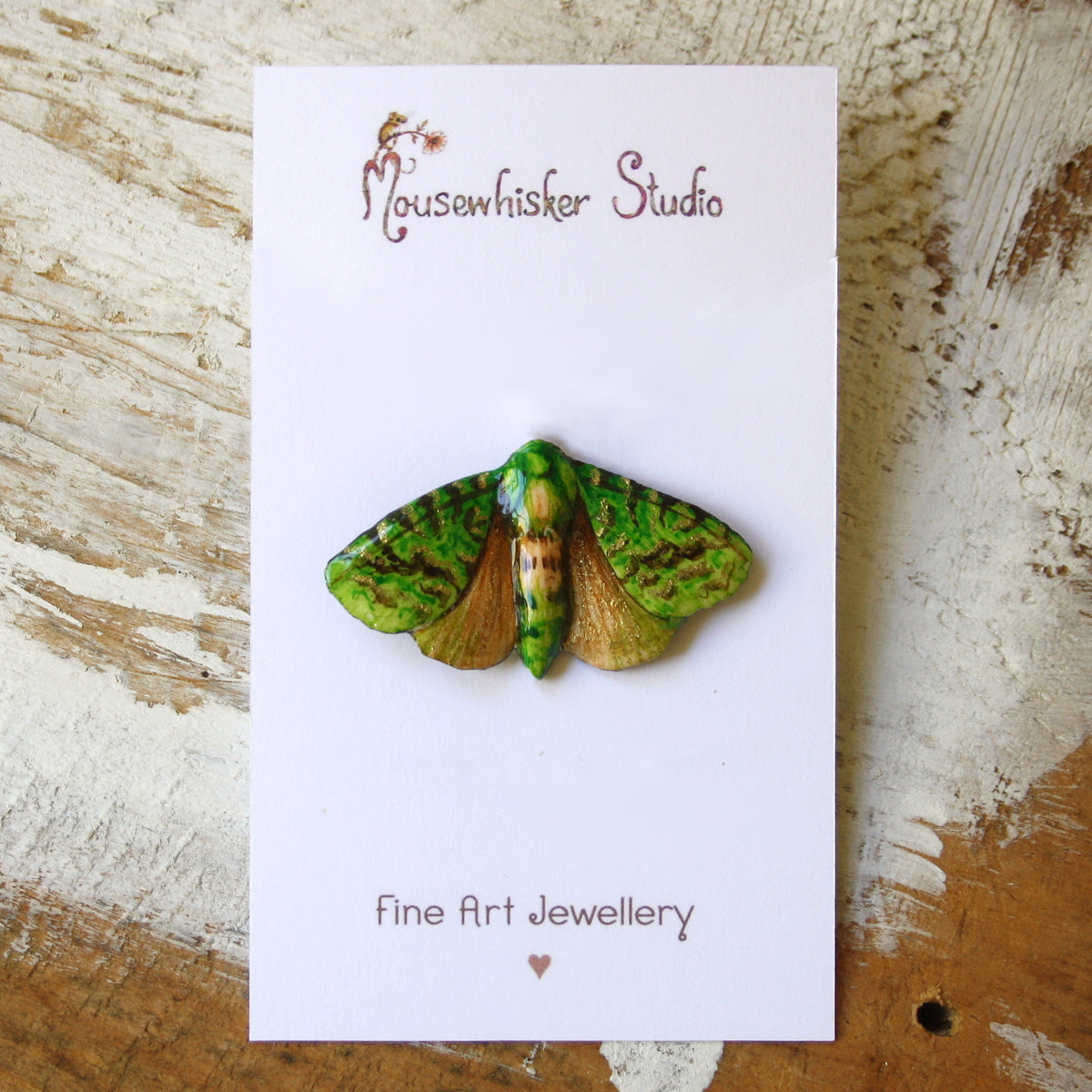Puriri Moth Brooch