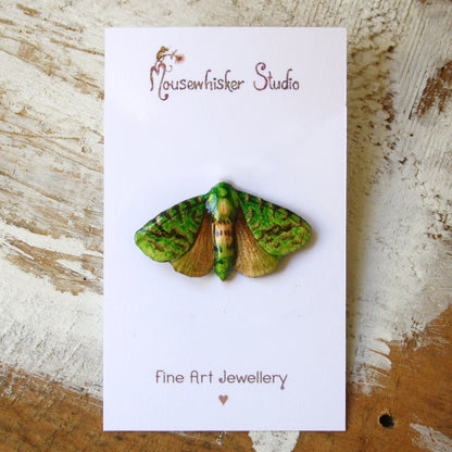 Puriri Moth Brooch