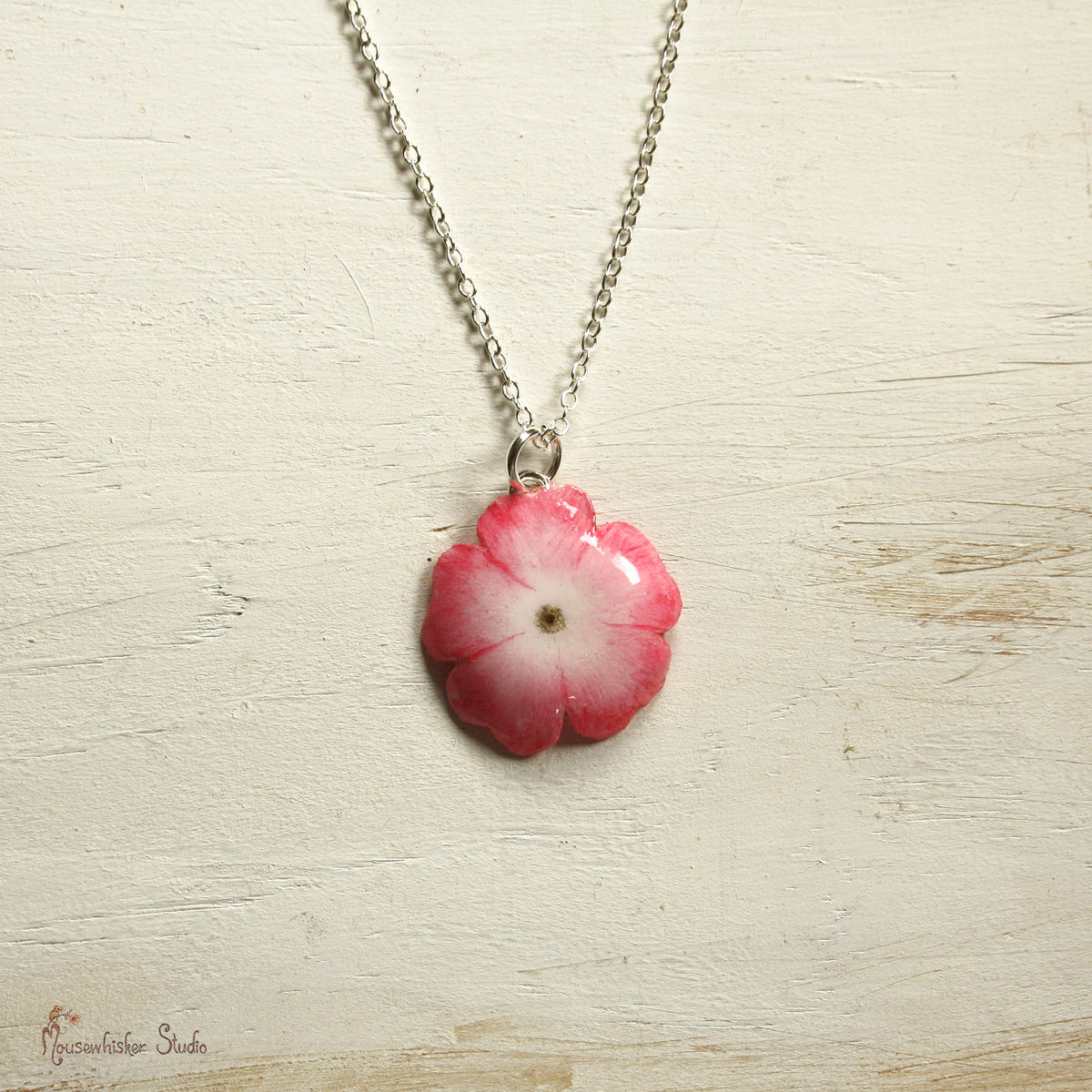 Pink Wild Rose Necklace
