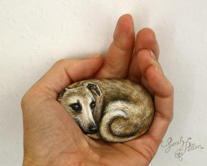 Painted Stone - Fawn Whippet / Greyhound