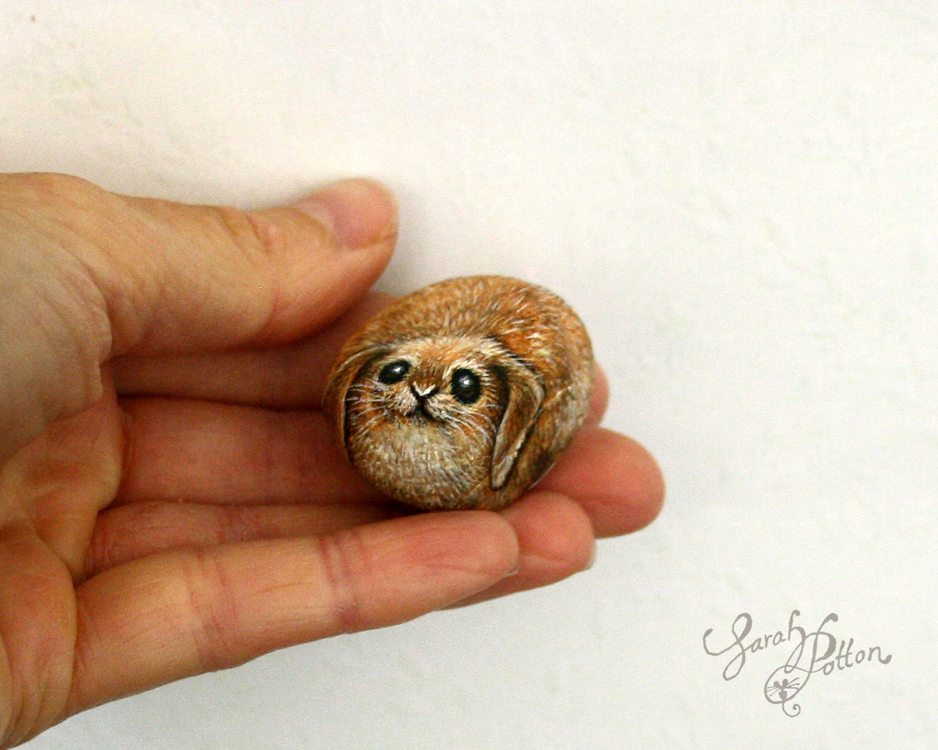 Tiny Bunny Painted Stones