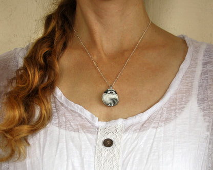 Custom Dog Pebble Brooch or Necklace