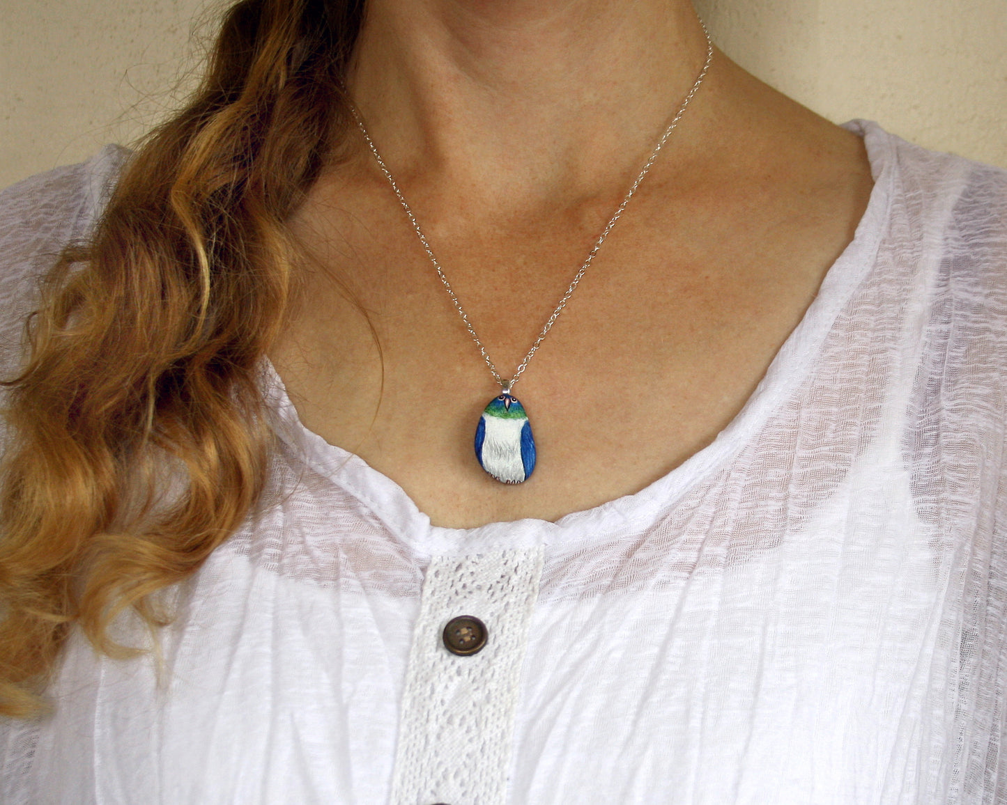 NZ Kereru Pebble Pin / Necklace