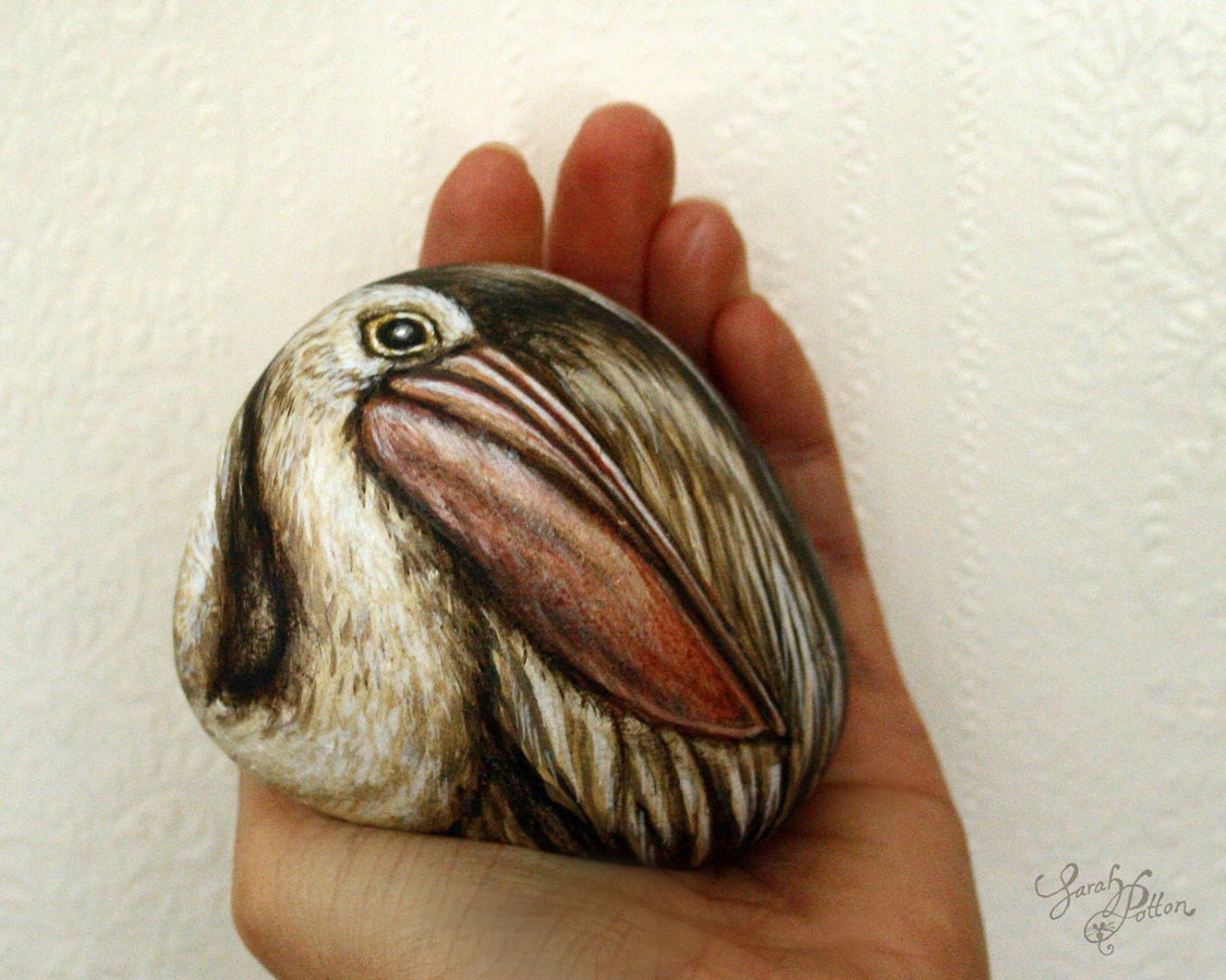 pelican rock painting