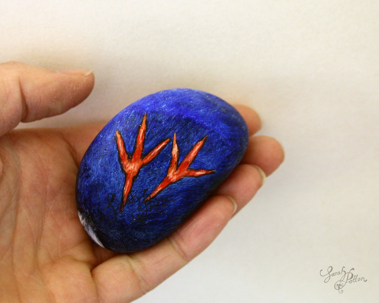 NZ Pukeko Painted Rock
