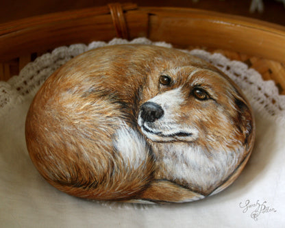 Pet Portrait Painted Rock